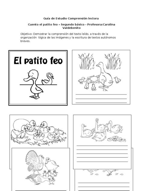 personajes del patito feo para imprimir|El patito feo, ficha para imprimir 